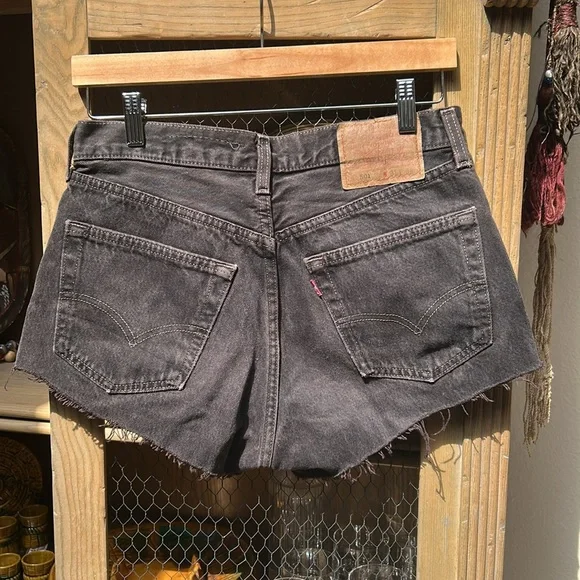 Levi's 501 Upcycled Studded Cut Off Jean Shorts - Picture 8 of 12